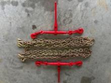 2- Grade 70 5/16" Chains w/ 2 Ratchet Binders