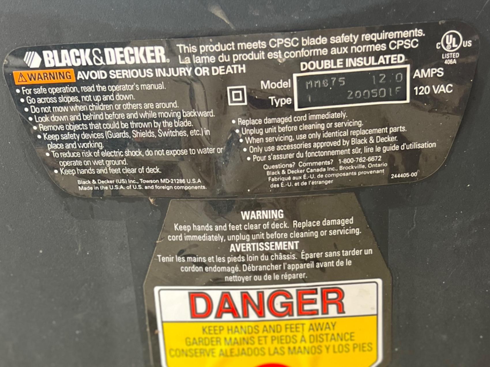 Black & Decker Electric Push Mower