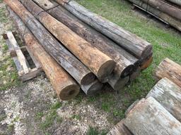 Bundle of Wooden Fence Posts