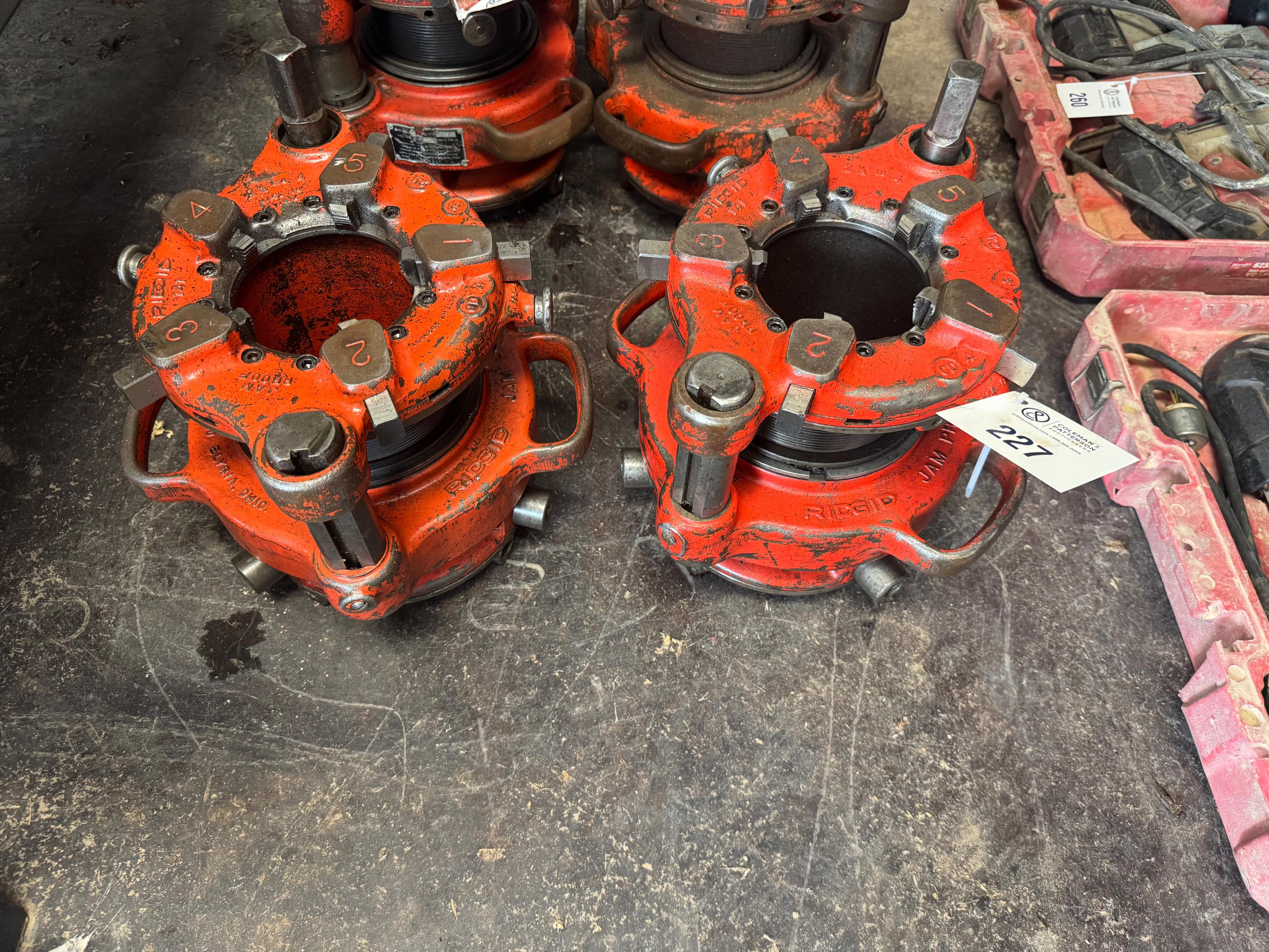 (2) Ridgid Receding Geared Threaders - Model 141/161