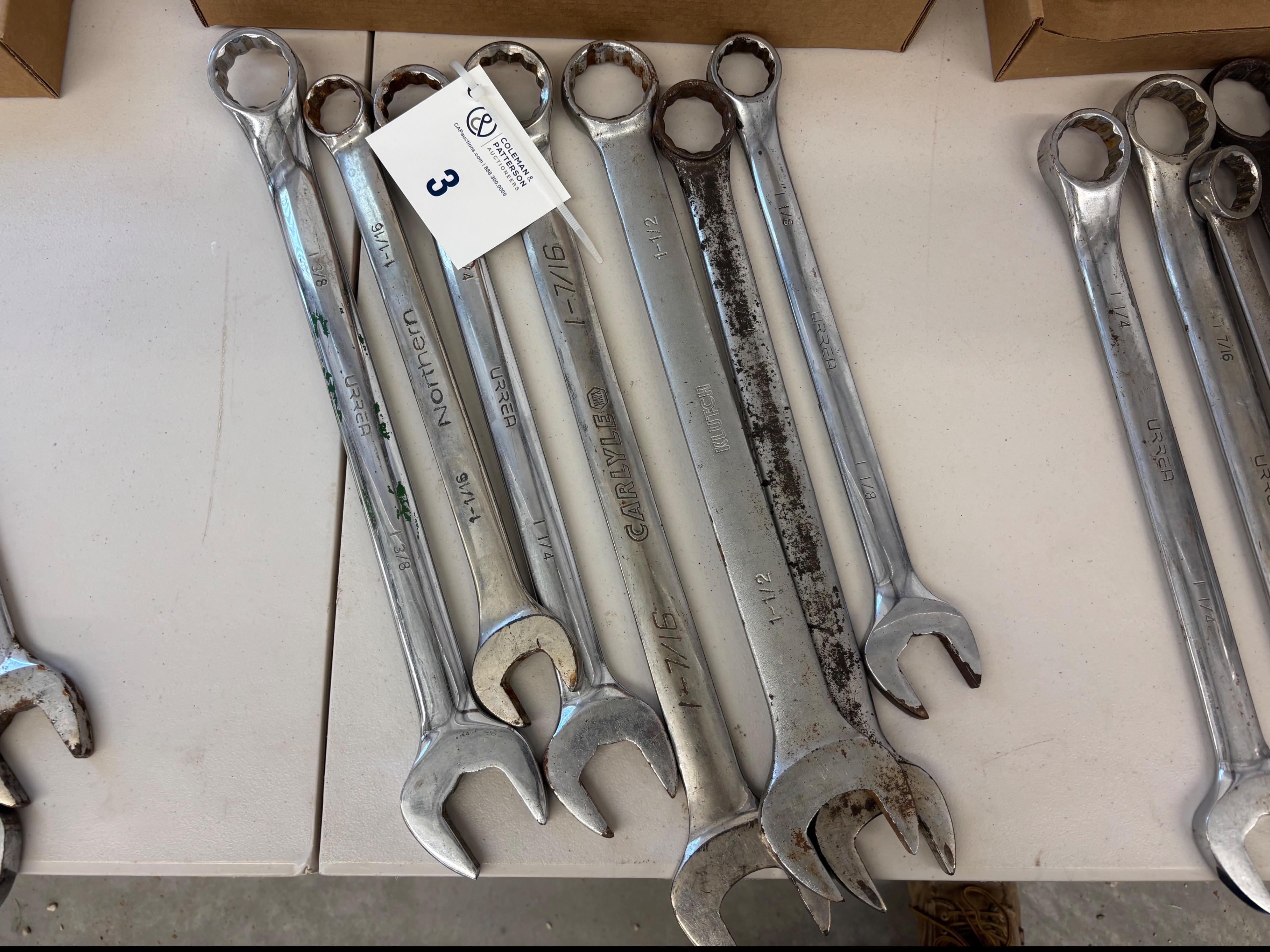 Box Lot - Misc Combination Wrenches (Various Sizes)