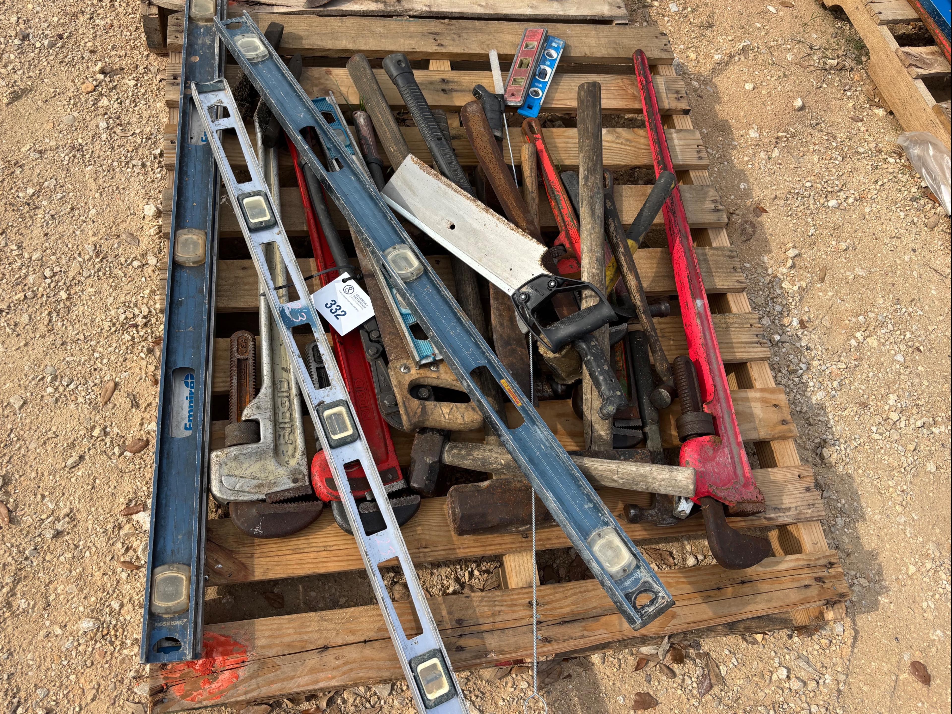 Pallet w/ Assorted Hand Tools