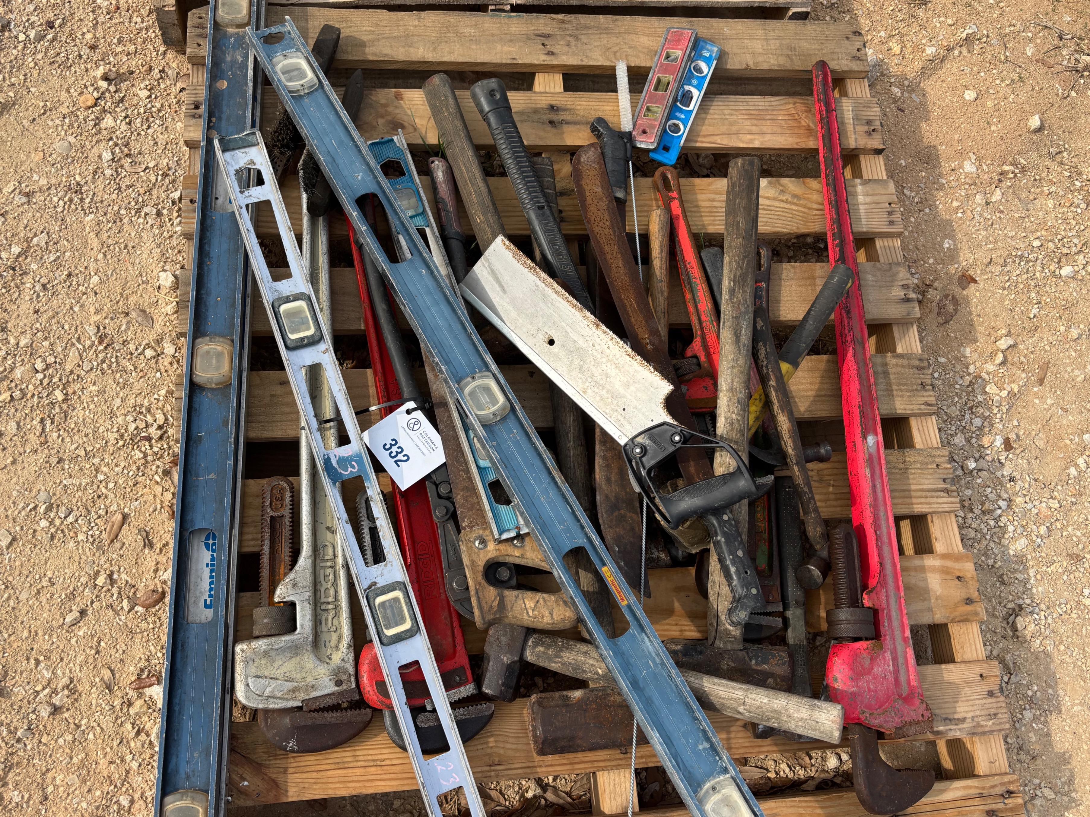 Pallet w/ Assorted Hand Tools