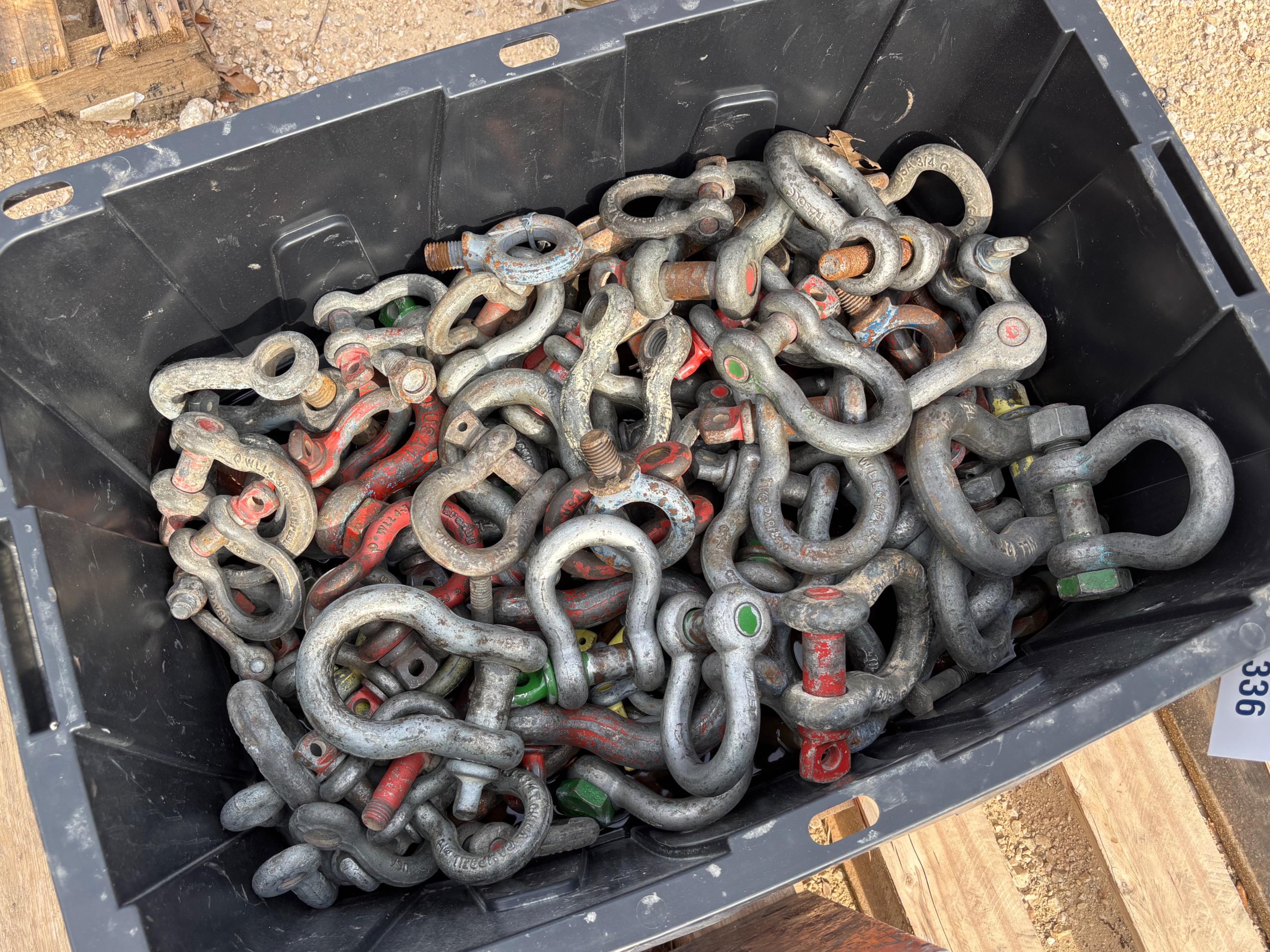 Tub of Various Size Shackles