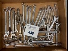 1 Box Lot Metric Box End Wrenches Plus 3 Adjustable Crescent Wrenches