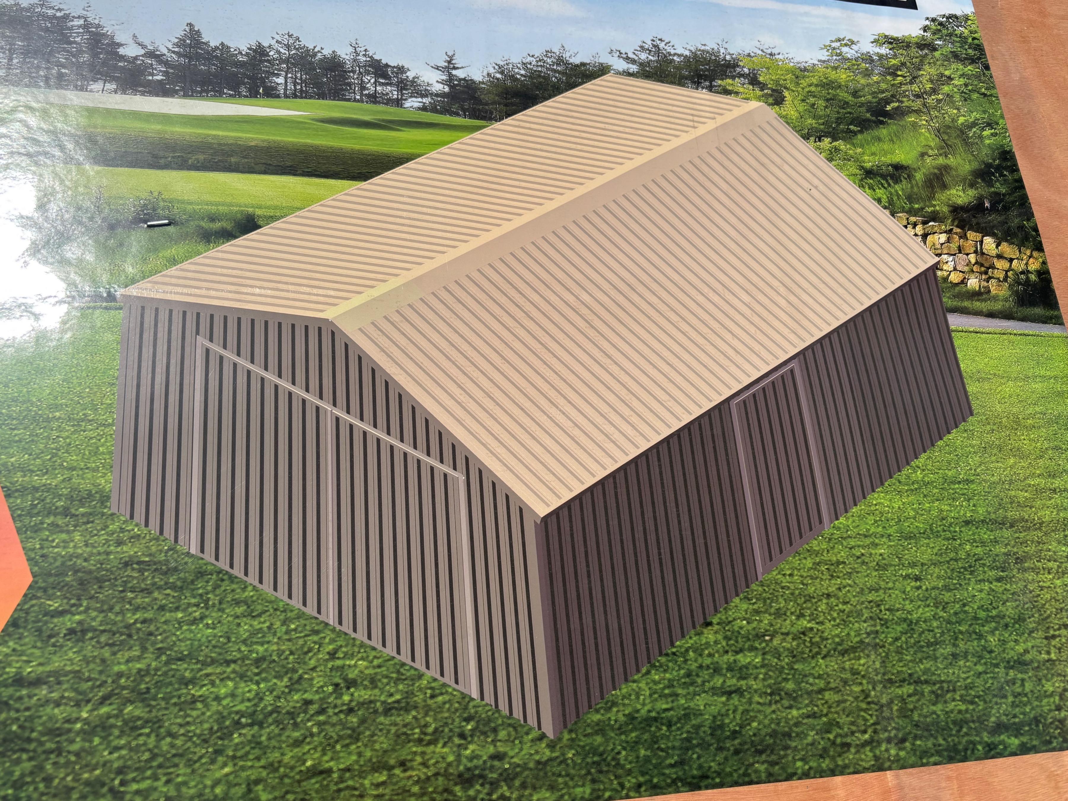 14'x20' Single Garage Metal Shed