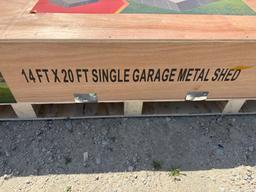 14'x20' Single Garage Metal Shed