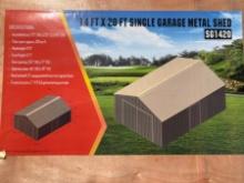 14'x20' Single Garage Metal Shed
