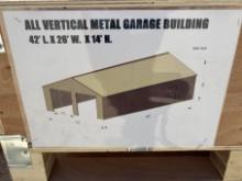 42'L x 26'W All Vertical Metal Garage Building