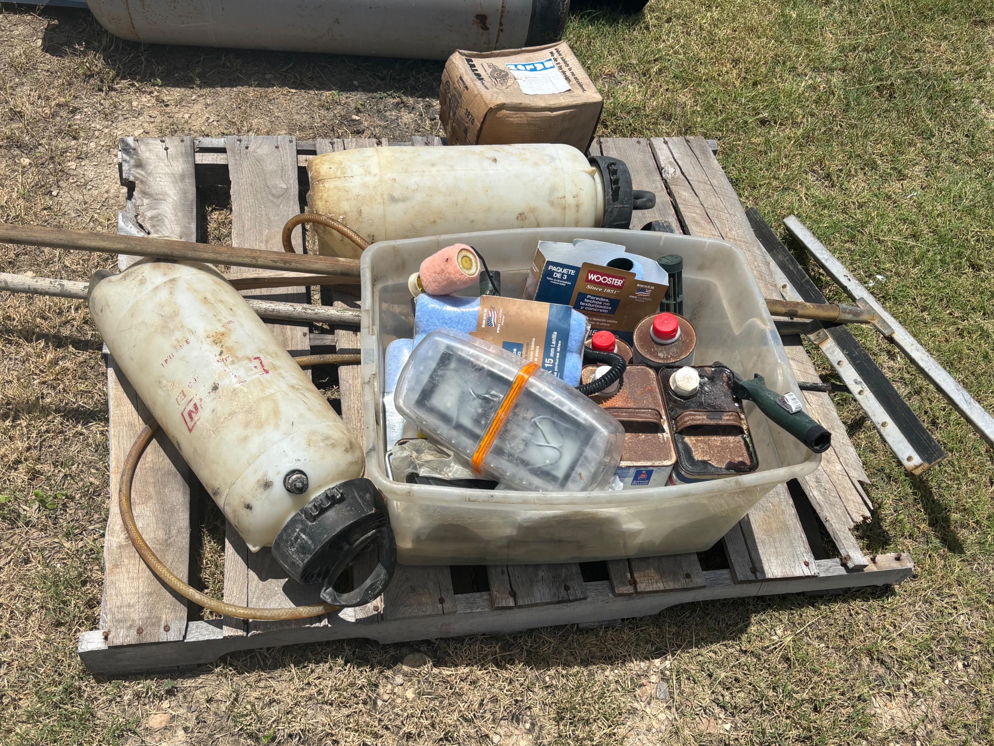 Pallet of Misc Tools & Valve