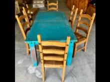 Wood Table and 6 Wood Chairs