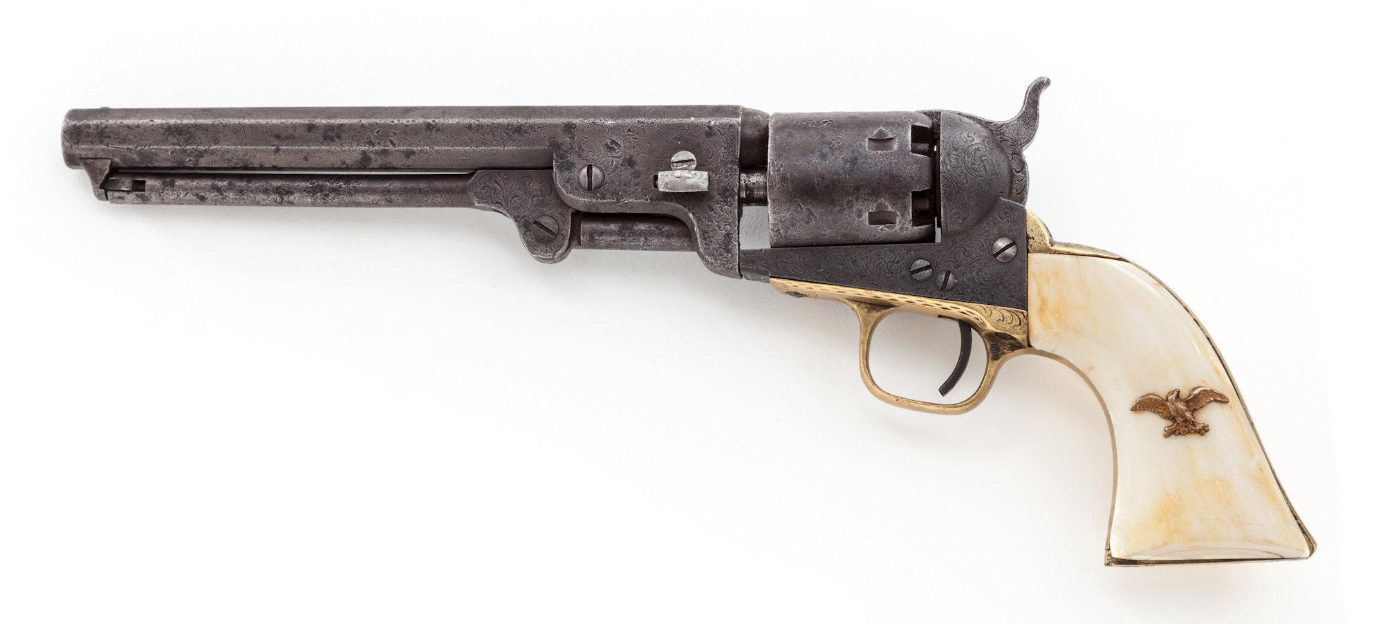 Factory Eng'd Colt M.1851 Navy Perc. Revolver