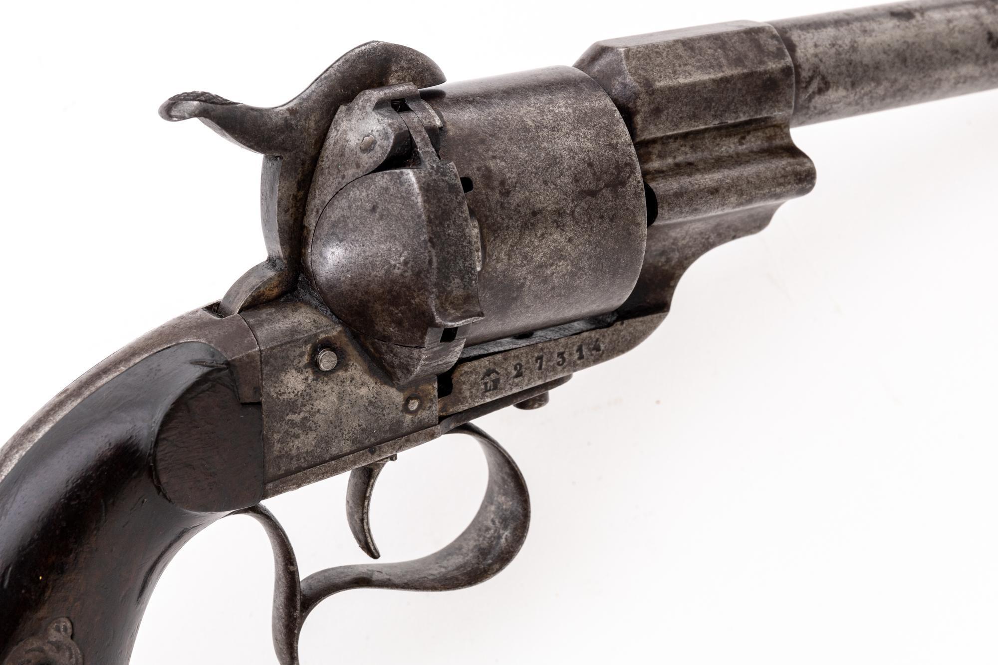 Civil War-Era Lefaucheux M-1854 Military Pinfire Revolver