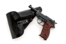 WWII German P.38 Spreewerk cyq Semi-Automatic Pistol, with Holster