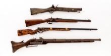 Lot of Four (4) Modern Matchlock, Flintlock and Percussion Arms