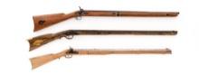 Lot of Three (3) Modern Flintlock and Percussion Long Rifles