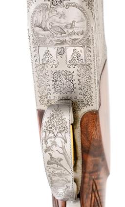 M. Magis Engraved Browning Superposed Pointer Grade Over/Under Trap Shotgun