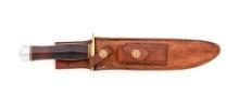 Circa 1960's Randall Model 1-8 "Fighter" Knife with Brown Button Sheath
