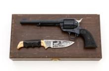 Colt Trans Alaska Pipeline Commemorative Single Action Army Revolver, Knife and Display Case