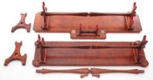 Lot of Two (2) Custom Made "Premium" Curly Maple Wood Kentucky Long Rifle Racks