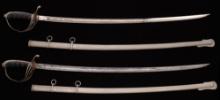 Lot of Two (2) M.C. Lilley U.S. Model 1902 Army Officer Dress Swords and Scabbards