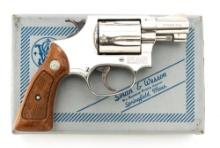 Nickel Smith & Wesson Model 36 Chief's Special Double Action Revolver