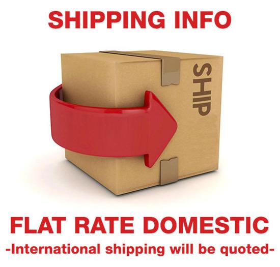 Flat Rate Domestic Shipping Info