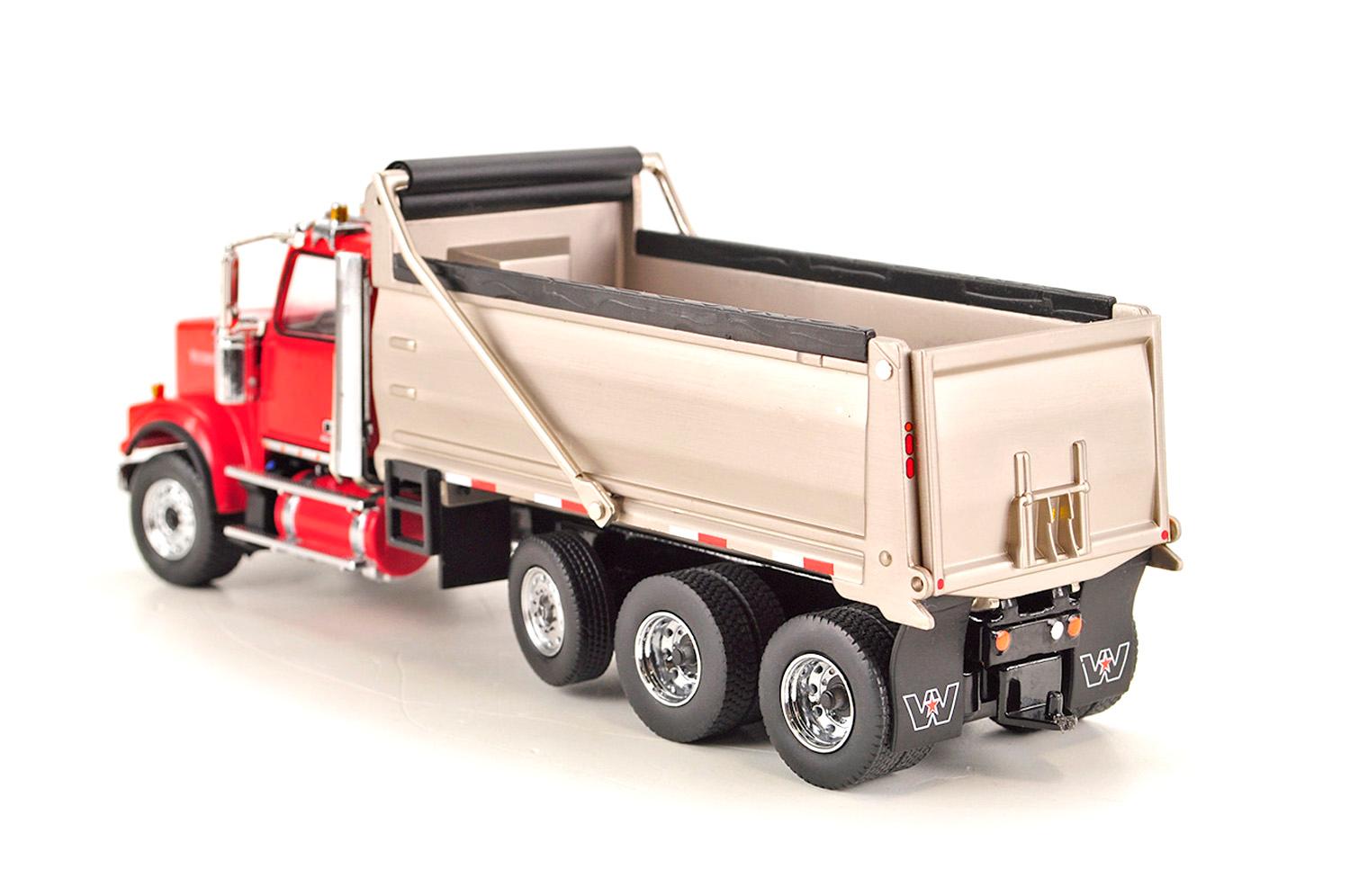 Western Star 4900 SF Dump Truck - Red & Silver