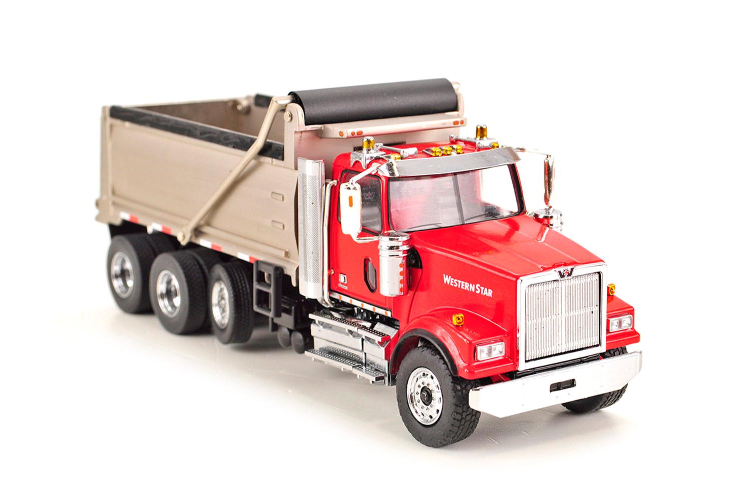 Western Star 4900 SF Dump Truck - Red & Silver