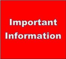 Important Information - Please Read!