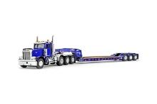 Peterbilt 379 Tractor w/3-Axle Lowboy - Blue