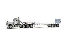 Peterbilt 379 w/Nelson Ramp Trailer - White