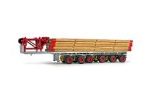 Nooteboom 6-Axle Trailer w/Crane Mat Load
