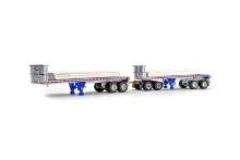 East Double Flat Bed Trailers w/Pipe Loads