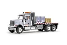 International HX Flatbed Truck w/Pallet Load - Grey