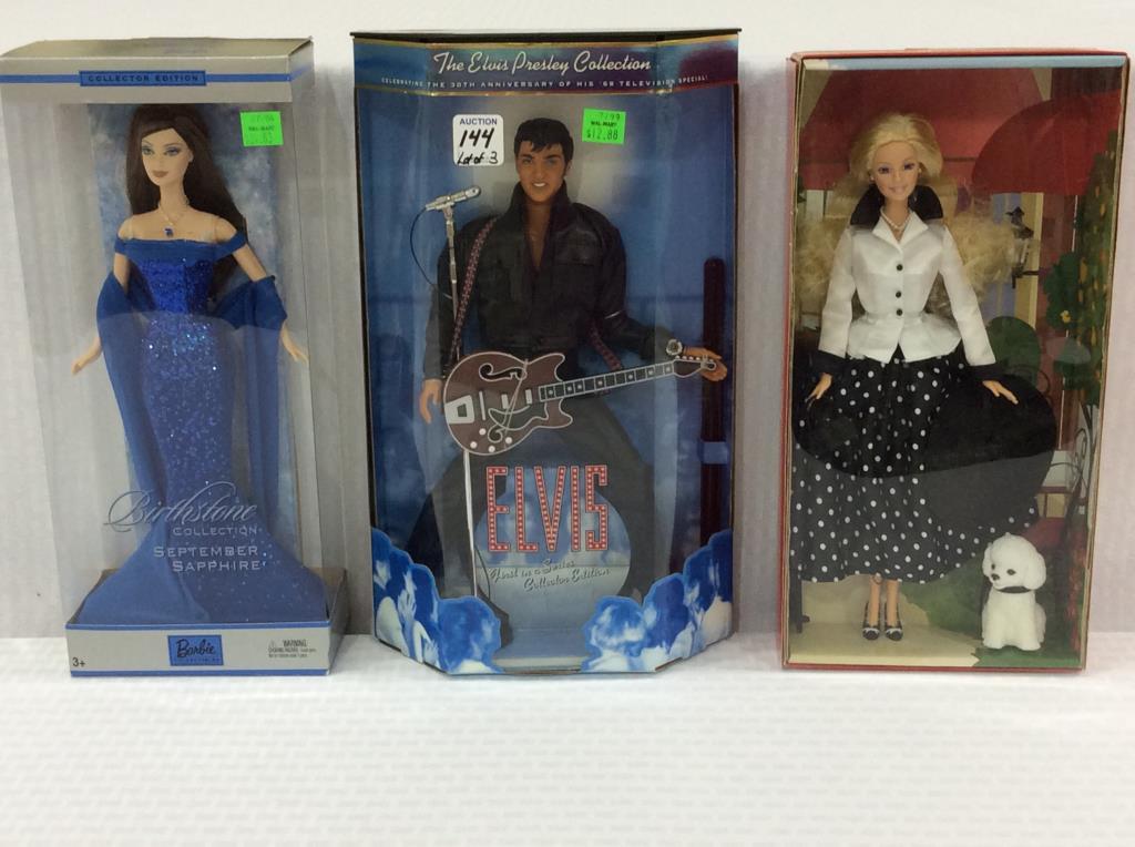 Lot of 3 Including 2 Barbies-NIB-