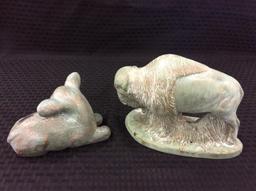 Lot of 2 Decorative Animal Statues-