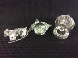 Lot of 3 Including 2 Sm. Glass Animals