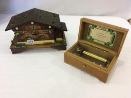 Lot of 2 Music Boxes Including