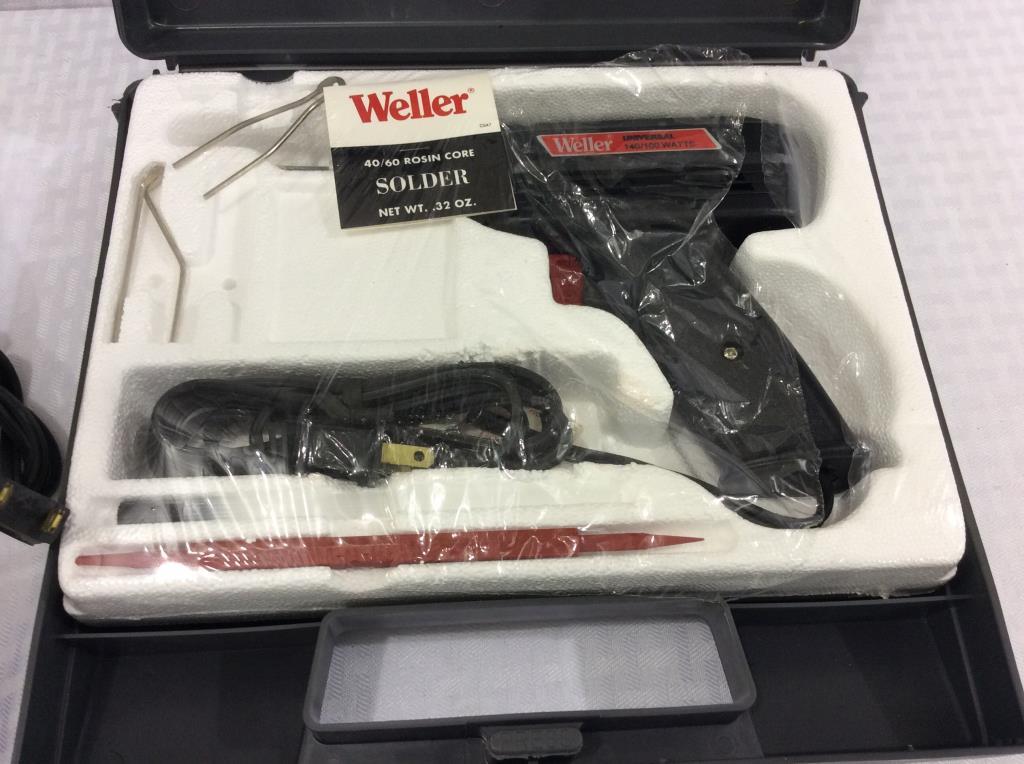 Lot of 3 Including Weller Soldering Gun in Case,