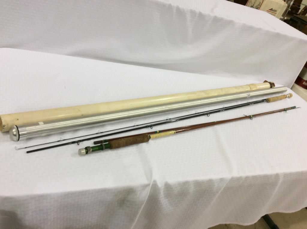 Lot of 2 Fishing Rods w/ Cases