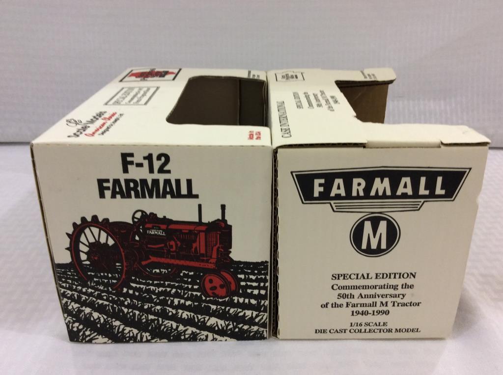 Lot of 2-1/16th Scale Die Cast Tractors in Boxes