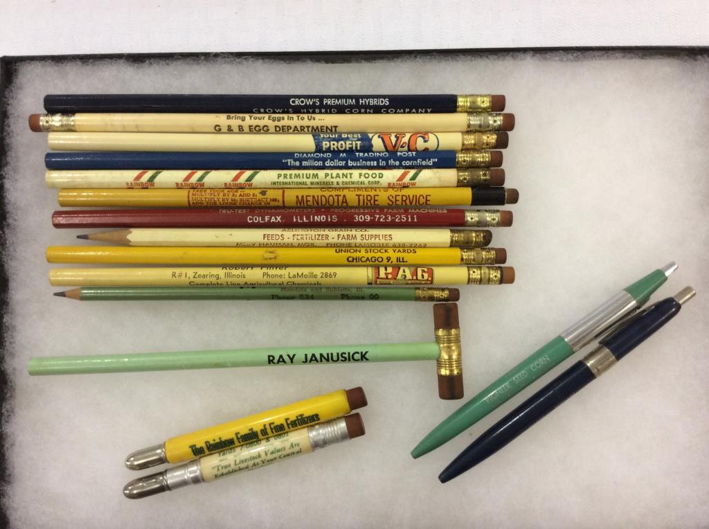 Group of Adv. Pencils & Pens Including