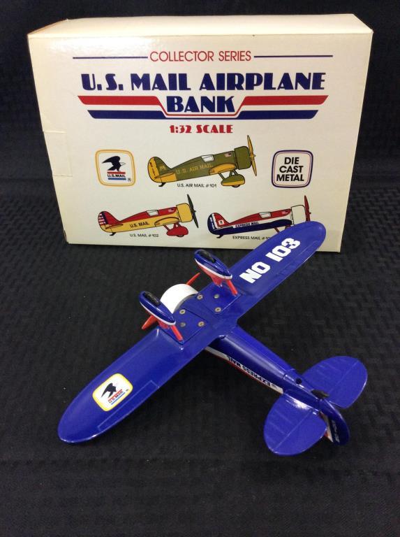 Lot of 3 Die Cast Airplane Banks in Boxes