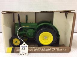 Lot of 3 John Deere 1/16th Scale Tractors by Ertl