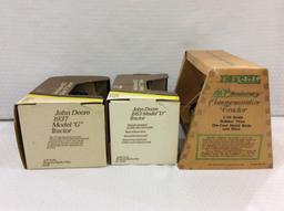 Lot of 3 John Deere 1/16th Scale Tractors by Ertl