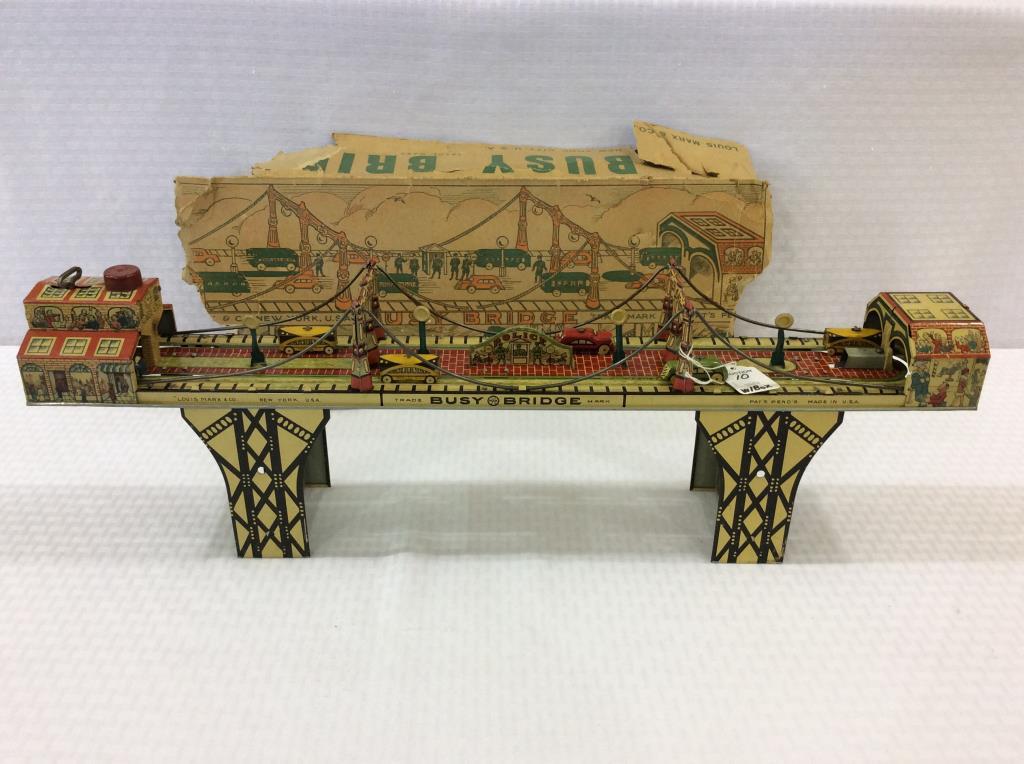 Louis Marx Vintage Tin Busy Bridge