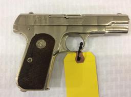 Colt Automatic 32 Rimless Chrome Pistol SN-352469