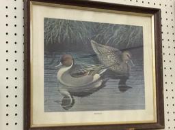 Lot of 2 Framed Prints-Deer Print-Signed