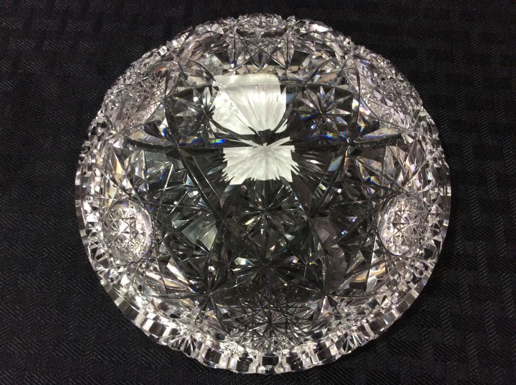 Lot of 2 Sm. Signed Cut Glass Dishes